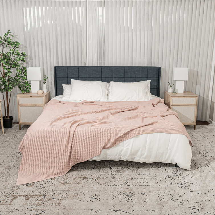 Blush best sale waffle blanket